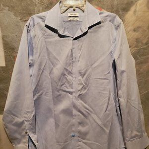 Calvin Klein Men's Performance Non Iron Long Sleeve Button Up Shirt 16 32/33